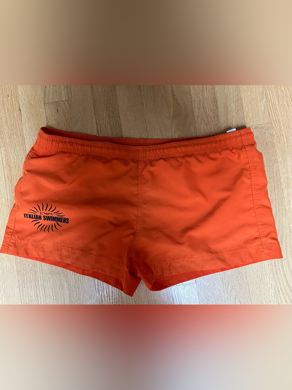 Emporio Armani Orange Mesh-Lined Swim Shorts